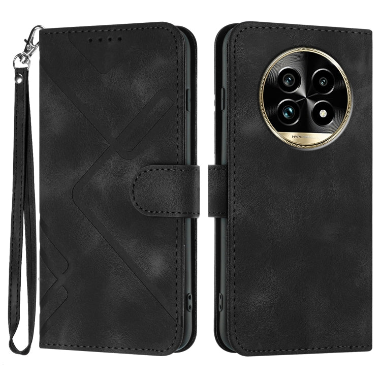Line Pattern Skin Feel Leather Phone Case, For Realme C75 Global, For Realme GT7 Pro, For Realme 13 Pro / 13 Pro+ Global, For Realme GT 6 / GT 6T, For Realme C63 / C61 Global, For Realme  12 Lite / C67 4G Global, For Realme GT5 Pro, For Realme 10 Pro��...