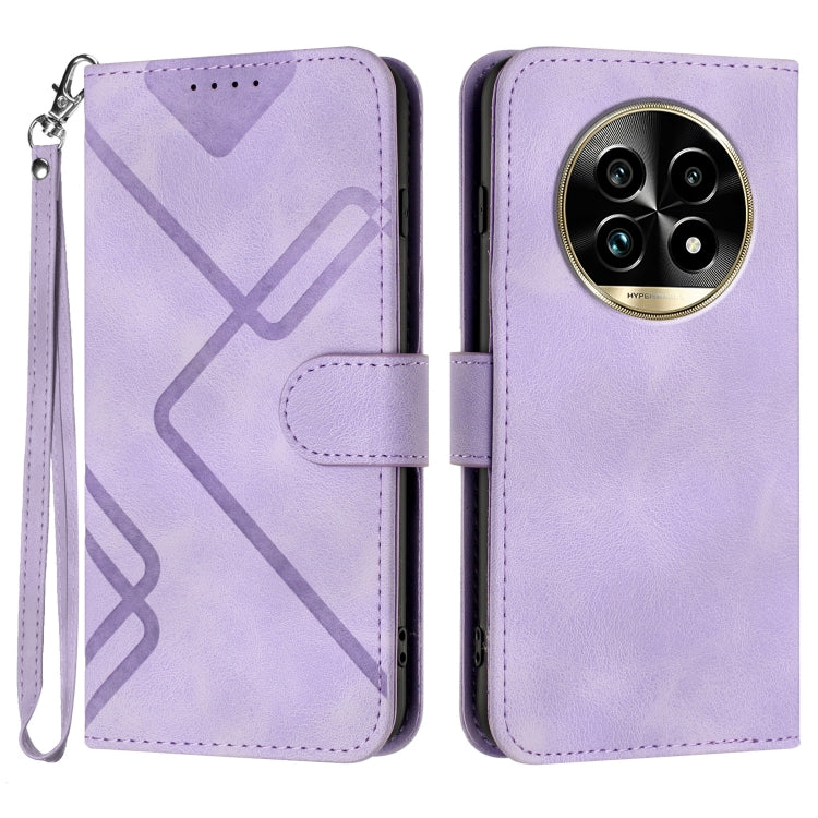 Line Pattern Skin Feel Leather Phone Case, For Realme C75 Global, For Realme GT7 Pro, For Realme 13 Pro / 13 Pro+ Global, For Realme GT 6 / GT 6T, For Realme C63 / C61 Global, For Realme  12 Lite / C67 4G Global, For Realme GT5 Pro, For Realme 10 Pro��...