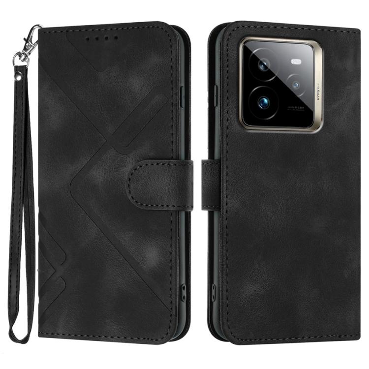 Line Pattern Skin Feel Leather Phone Case, For Realme C75 Global, For Realme GT7 Pro, For Realme 13 Pro / 13 Pro+ Global, For Realme GT 6 / GT 6T, For Realme C63 / C61 Global, For Realme  12 Lite / C67 4G Global, For Realme GT5 Pro, For Realme 10 Pro��...