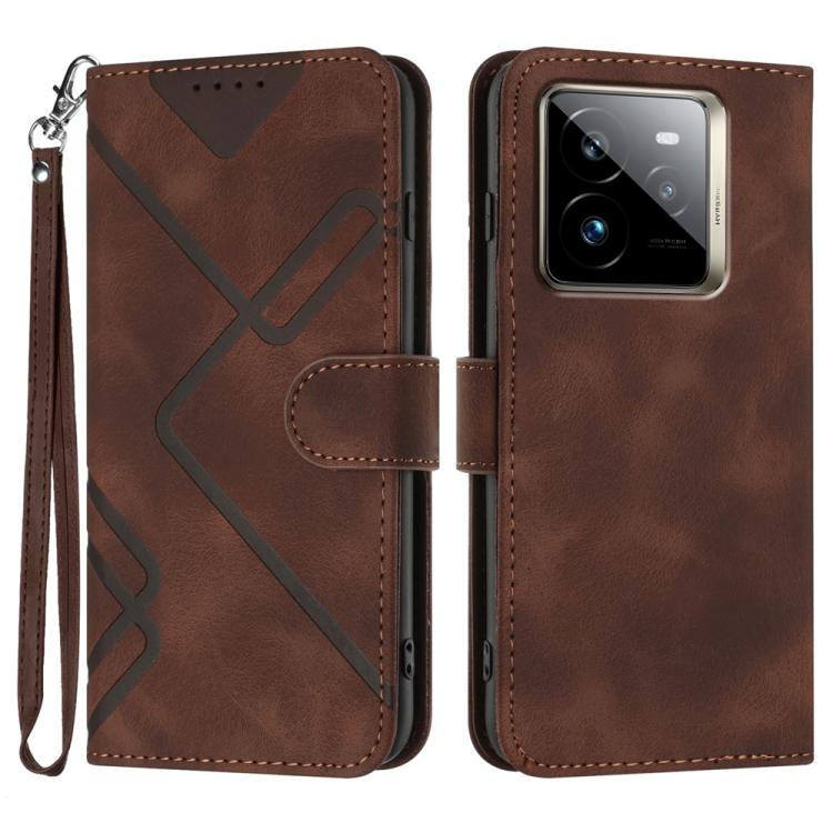 Line Pattern Skin Feel Leather Phone Case, For Realme C75 Global, For Realme GT7 Pro, For Realme 13 Pro / 13 Pro+ Global, For Realme GT 6 / GT 6T, For Realme C63 / C61 Global, For Realme  12 Lite / C67 4G Global, For Realme GT5 Pro, For Realme 10 Pro��...