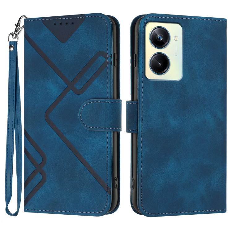 Line Pattern Skin Feel Leather Phone Case, For Realme C75 Global, For Realme GT7 Pro, For Realme 13 Pro / 13 Pro+ Global, For Realme GT 6 / GT 6T, For Realme C63 / C61 Global, For Realme  12 Lite / C67 4G Global, For Realme GT5 Pro, For Realme 10 Pro��...