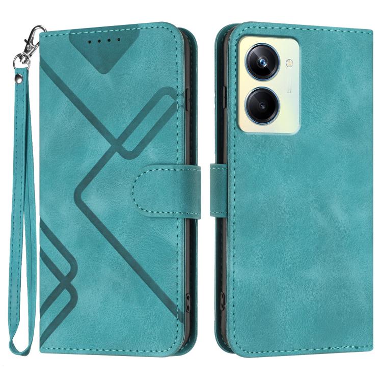 Line Pattern Skin Feel Leather Phone Case, For Realme C75 Global, For Realme GT7 Pro, For Realme 13 Pro / 13 Pro+ Global, For Realme GT 6 / GT 6T, For Realme C63 / C61 Global, For Realme  12 Lite / C67 4G Global, For Realme GT5 Pro, For Realme 10 Pro��...