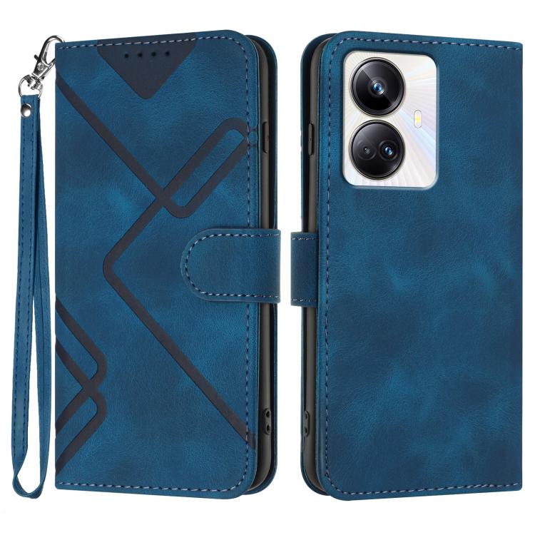 Line Pattern Skin Feel Leather Phone Case, For Realme C75 Global, For Realme GT7 Pro, For Realme 13 Pro / 13 Pro+ Global, For Realme GT 6 / GT 6T, For Realme C63 / C61 Global, For Realme  12 Lite / C67 4G Global, For Realme GT5 Pro, For Realme 10 Pro��...
