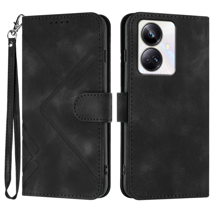 Line Pattern Skin Feel Leather Phone Case, For Realme C75 Global, For Realme GT7 Pro, For Realme 13 Pro / 13 Pro+ Global, For Realme GT 6 / GT 6T, For Realme C63 / C61 Global, For Realme  12 Lite / C67 4G Global, For Realme GT5 Pro, For Realme 10 Pro��...
