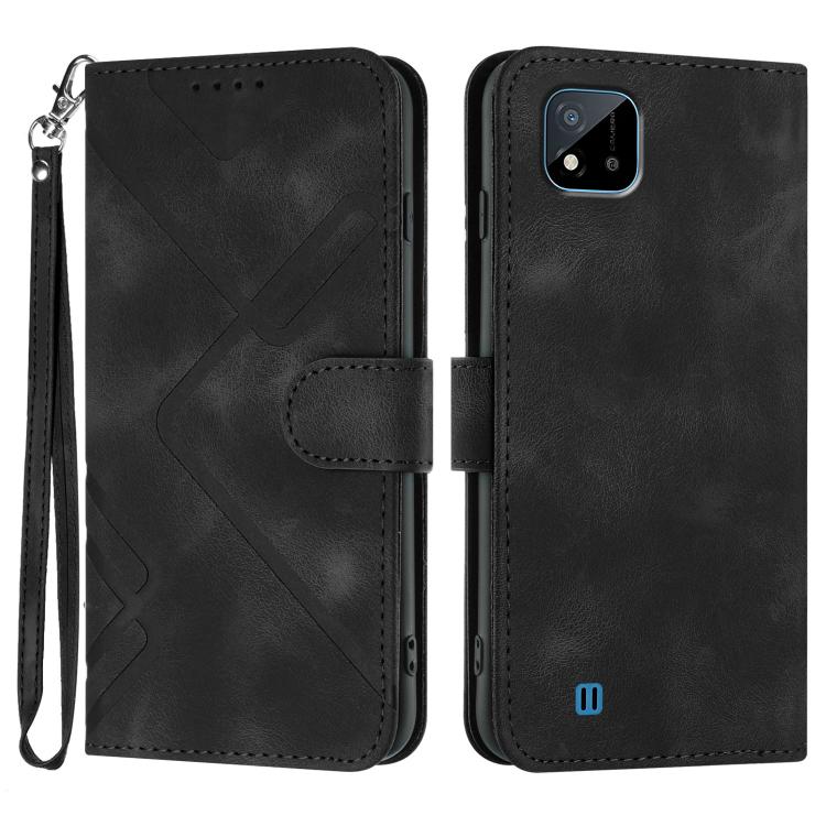 Line Pattern Skin Feel Leather Phone Case, For Realme C75 Global, For Realme GT7 Pro, For Realme 13 Pro / 13 Pro+ Global, For Realme GT 6 / GT 6T, For Realme C63 / C61 Global, For Realme  12 Lite / C67 4G Global, For Realme GT5 Pro, For Realme 10 Pro��...
