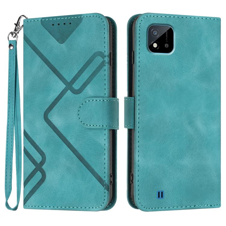 Line Pattern Skin Feel Leather Phone Case, For Realme C75 Global, For Realme GT7 Pro, For Realme 13 Pro / 13 Pro+ Global, For Realme GT 6 / GT 6T, For Realme C63 / C61 Global, For Realme  12 Lite / C67 4G Global, For Realme GT5 Pro, For Realme 10 Pro��...