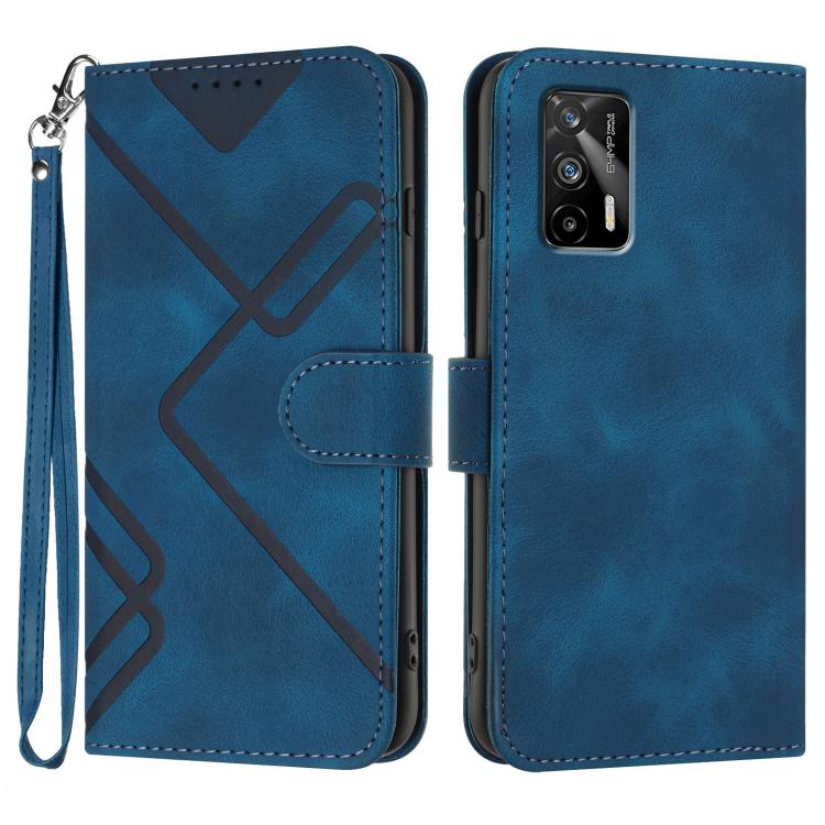 Line Pattern Skin Feel Leather Phone Case, For Realme C75 Global, For Realme GT7 Pro, For Realme 13 Pro / 13 Pro+ Global, For Realme GT 6 / GT 6T, For Realme C63 / C61 Global, For Realme  12 Lite / C67 4G Global, For Realme GT5 Pro, For Realme 10 Pro��...