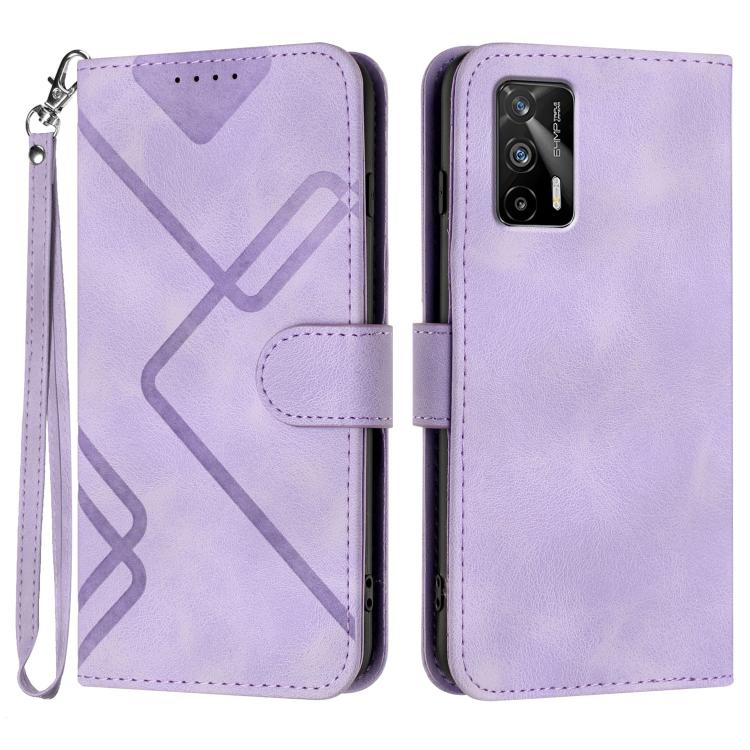Line Pattern Skin Feel Leather Phone Case, For Realme C75 Global, For Realme GT7 Pro, For Realme 13 Pro / 13 Pro+ Global, For Realme GT 6 / GT 6T, For Realme C63 / C61 Global, For Realme  12 Lite / C67 4G Global, For Realme GT5 Pro, For Realme 10 Pro��...