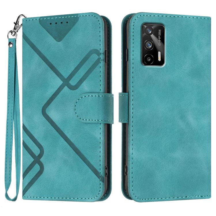 Line Pattern Skin Feel Leather Phone Case, For Realme C75 Global, For Realme GT7 Pro, For Realme 13 Pro / 13 Pro+ Global, For Realme GT 6 / GT 6T, For Realme C63 / C61 Global, For Realme  12 Lite / C67 4G Global, For Realme GT5 Pro, For Realme 10 Pro��...