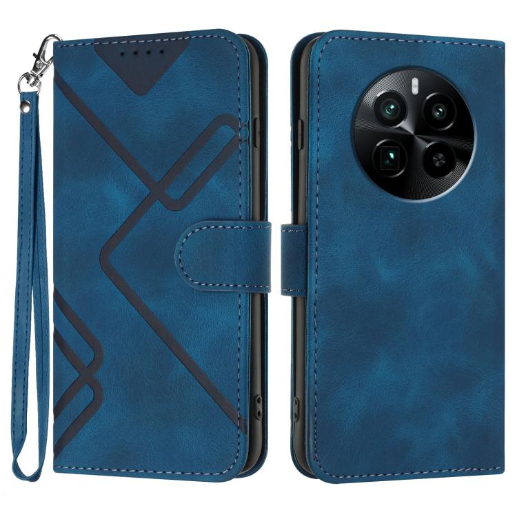 Line Pattern Skin Feel Leather Phone Case, For Realme C75 Global, For Realme GT7 Pro, For Realme 13 Pro / 13 Pro+ Global, For Realme GT 6 / GT 6T, For Realme C63 / C61 Global, For Realme  12 Lite / C67 4G Global, For Realme GT5 Pro, For Realme 10 Pro��...