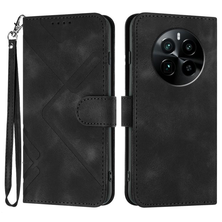 Line Pattern Skin Feel Leather Phone Case, For Realme C75 Global, For Realme GT7 Pro, For Realme 13 Pro / 13 Pro+ Global, For Realme GT 6 / GT 6T, For Realme C63 / C61 Global, For Realme  12 Lite / C67 4G Global, For Realme GT5 Pro, For Realme 10 Pro��...
