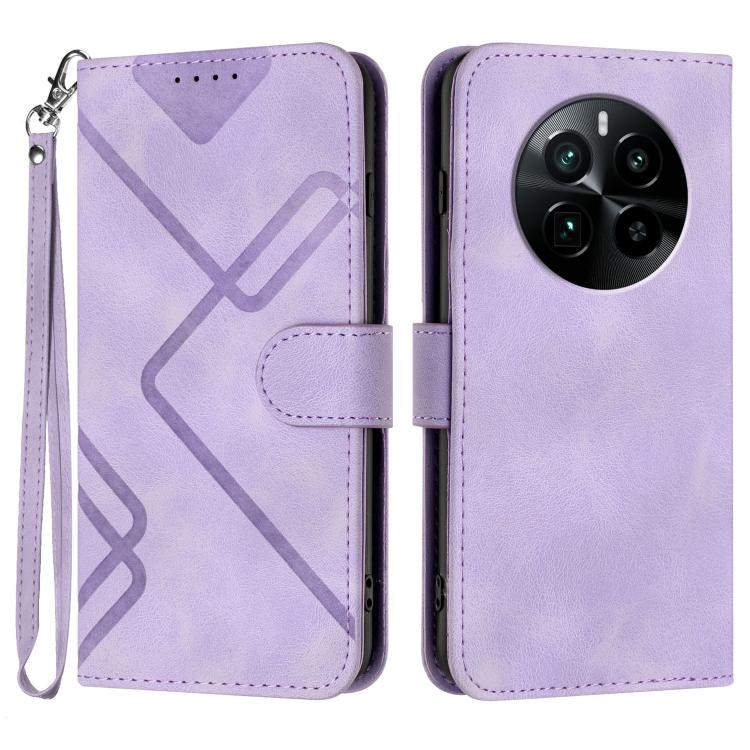 Line Pattern Skin Feel Leather Phone Case, For Realme C75 Global, For Realme GT7 Pro, For Realme 13 Pro / 13 Pro+ Global, For Realme GT 6 / GT 6T, For Realme C63 / C61 Global, For Realme  12 Lite / C67 4G Global, For Realme GT5 Pro, For Realme 10 Pro��...