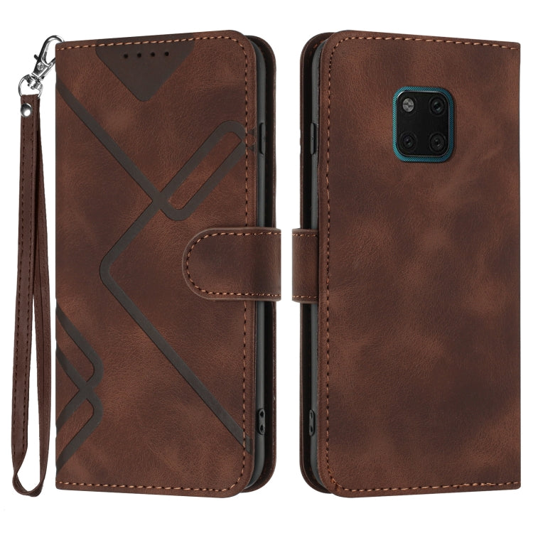 Line Pattern Skin Feel Leather Phone Case, For Huawei P30 Pro, For Huawei P smart 2019/nova lite 3, For Huawei Mate 20 Pro, For Huawei Mate 20 lite/Maimang 7, For Huawei P20 Pro, For Huawei P20 lite, For Huawei P smart 2018/Enjoy 7S��������������������...