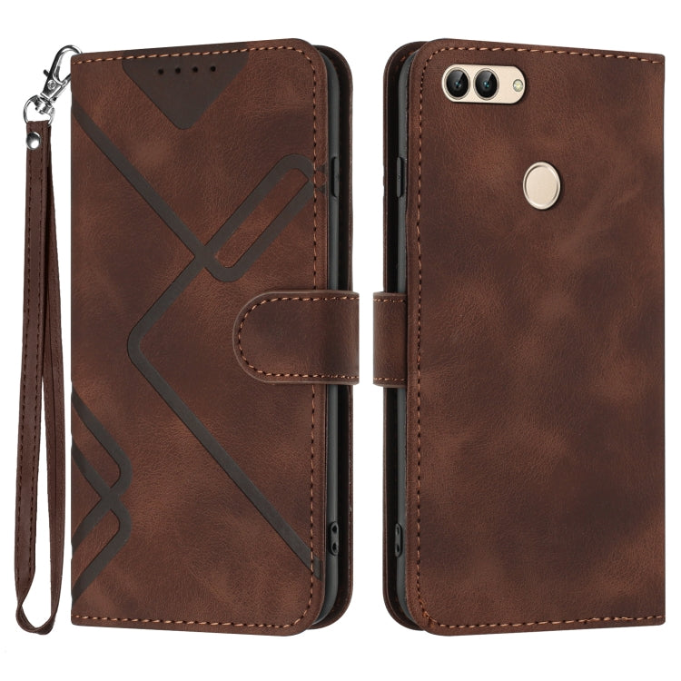 Line Pattern Skin Feel Leather Phone Case, For Huawei P30 Pro, For Huawei P smart 2019/nova lite 3, For Huawei Mate 20 Pro, For Huawei Mate 20 lite/Maimang 7, For Huawei P20 Pro, For Huawei P20 lite, For Huawei P smart 2018/Enjoy 7S��������������������...