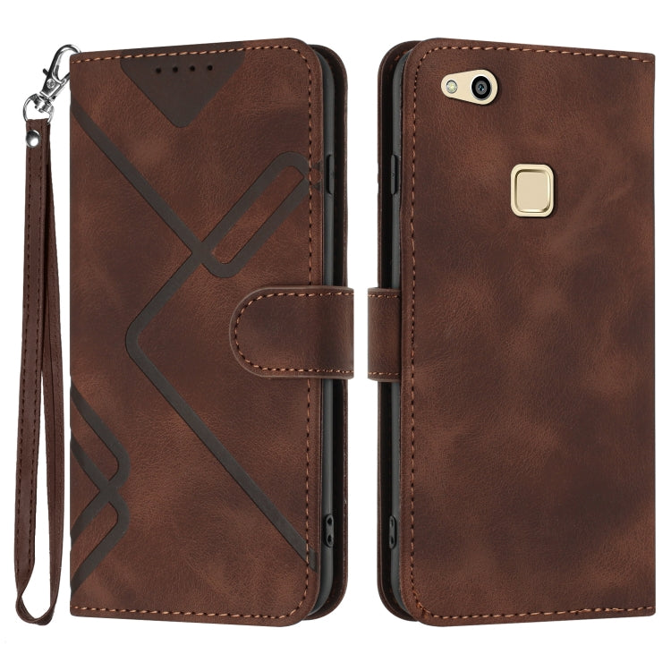 Line Pattern Skin Feel Leather Phone Case, For Huawei P30 Pro, For Huawei P smart 2019/nova lite 3, For Huawei Mate 20 Pro, For Huawei Mate 20 lite/Maimang 7, For Huawei P20 Pro, For Huawei P20 lite, For Huawei P smart 2018/Enjoy 7S��������������������...