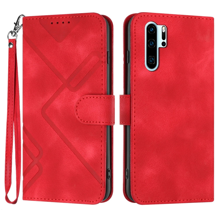 Line Pattern Skin Feel Leather Phone Case, For Huawei P30 Pro, For Huawei P smart 2019/nova lite 3, For Huawei Mate 20 Pro, For Huawei Mate 20 lite/Maimang 7, For Huawei P20 Pro, For Huawei P20 lite, For Huawei P smart 2018/Enjoy 7S��������������������...