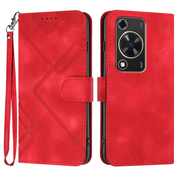 Line Pattern Skin Feel Leather Phone Case, For Huawei Mate 70 Pro / Mate 70 Pro+, For Huawei Mate 70, For Huawei nova Y72, For Huawei nova 12 Pro / nova 12 Ultra, For Huawei Enjoy 70, For Huawei P60 / P60 Pro, For Huawei Enjoy 50 Pro / nova Y90��������...