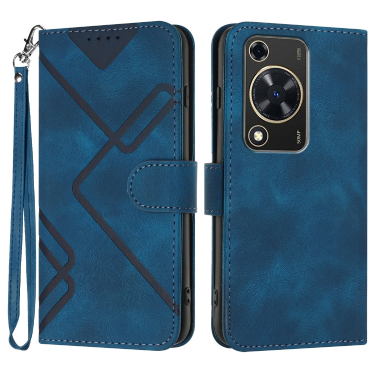 Line Pattern Skin Feel Leather Phone Case, For Huawei Mate 70 Pro / Mate 70 Pro+, For Huawei Mate 70, For Huawei nova Y72, For Huawei nova 12 Pro / nova 12 Ultra, For Huawei Enjoy 70, For Huawei P60 / P60 Pro, For Huawei Enjoy 50 Pro / nova Y90��������...
