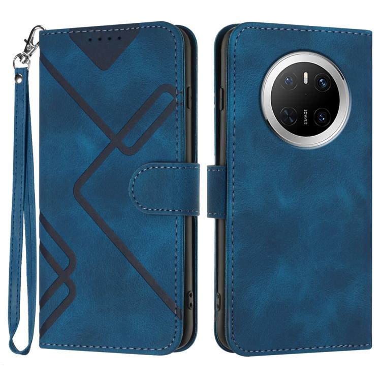 Line Pattern Skin Feel Leather Phone Case, For Huawei Mate 70 Pro / Mate 70 Pro+, For Huawei Mate 70, For Huawei nova Y72, For Huawei nova 12 Pro / nova 12 Ultra, For Huawei Enjoy 70, For Huawei P60 / P60 Pro, For Huawei Enjoy 50 Pro / nova Y90��������...