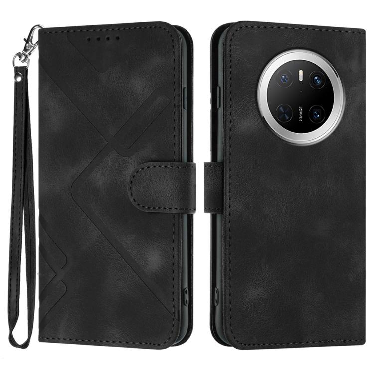 Line Pattern Skin Feel Leather Phone Case, For Huawei Mate 70 Pro / Mate 70 Pro+, For Huawei Mate 70, For Huawei nova Y72, For Huawei nova 12 Pro / nova 12 Ultra, For Huawei Enjoy 70, For Huawei P60 / P60 Pro, For Huawei Enjoy 50 Pro / nova Y90��������...