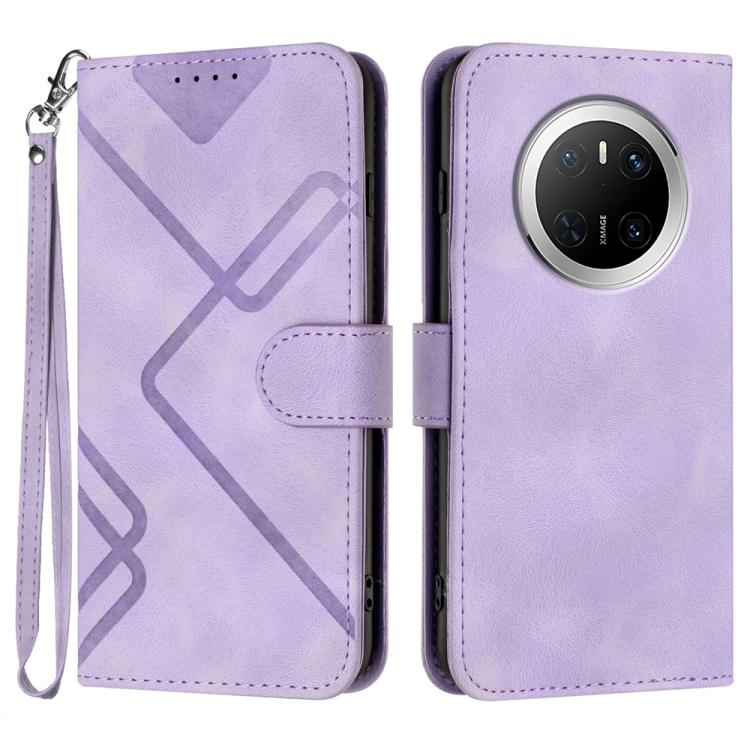 Line Pattern Skin Feel Leather Phone Case, For Huawei Mate 70 Pro / Mate 70 Pro+, For Huawei Mate 70, For Huawei nova Y72, For Huawei nova 12 Pro / nova 12 Ultra, For Huawei Enjoy 70, For Huawei P60 / P60 Pro, For Huawei Enjoy 50 Pro / nova Y90��������...