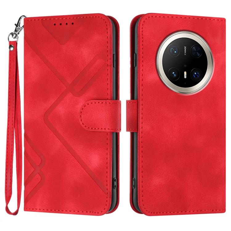 Line Pattern Skin Feel Leather Phone Case, For Huawei Mate 70 Pro / Mate 70 Pro+, For Huawei Mate 70, For Huawei nova Y72, For Huawei nova 12 Pro / nova 12 Ultra, For Huawei Enjoy 70, For Huawei P60 / P60 Pro, For Huawei Enjoy 50 Pro / nova Y90��������...