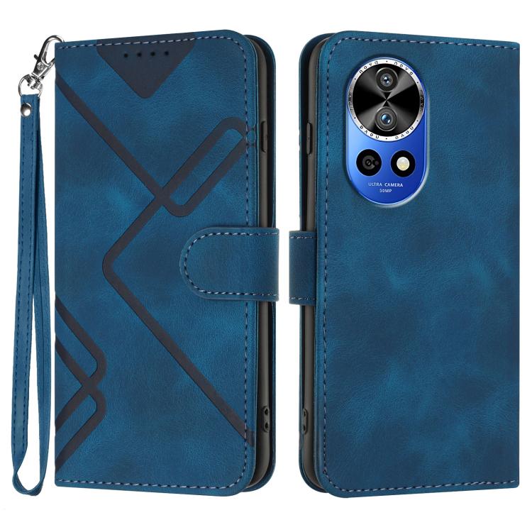 Line Pattern Skin Feel Leather Phone Case, For Huawei Mate 70 Pro / Mate 70 Pro+, For Huawei Mate 70, For Huawei nova Y72, For Huawei nova 12 Pro / nova 12 Ultra, For Huawei Enjoy 70, For Huawei P60 / P60 Pro, For Huawei Enjoy 50 Pro / nova Y90��������...