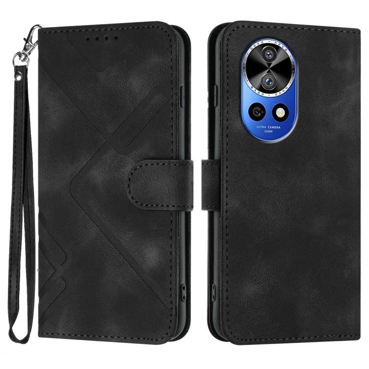 Line Pattern Skin Feel Leather Phone Case, For Huawei Mate 70 Pro / Mate 70 Pro+, For Huawei Mate 70, For Huawei nova Y72, For Huawei nova 12 Pro / nova 12 Ultra, For Huawei Enjoy 70, For Huawei P60 / P60 Pro, For Huawei Enjoy 50 Pro / nova Y90��������...