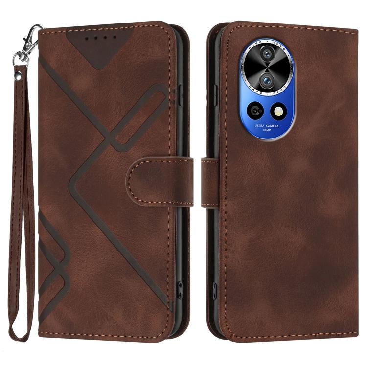 Line Pattern Skin Feel Leather Phone Case, For Huawei Mate 70 Pro / Mate 70 Pro+, For Huawei Mate 70, For Huawei nova Y72, For Huawei nova 12 Pro / nova 12 Ultra, For Huawei Enjoy 70, For Huawei P60 / P60 Pro, For Huawei Enjoy 50 Pro / nova Y90��������...