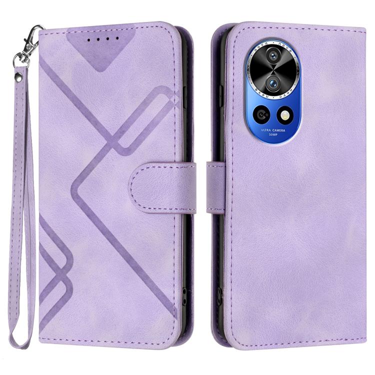 Line Pattern Skin Feel Leather Phone Case, For Huawei Mate 70 Pro / Mate 70 Pro+, For Huawei Mate 70, For Huawei nova Y72, For Huawei nova 12 Pro / nova 12 Ultra, For Huawei Enjoy 70, For Huawei P60 / P60 Pro, For Huawei Enjoy 50 Pro / nova Y90��������...
