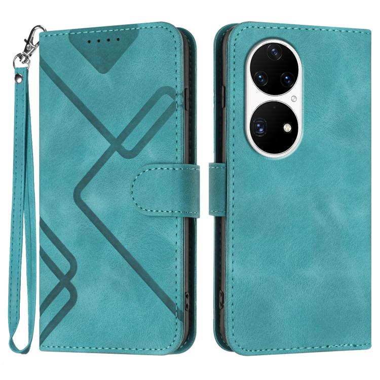 Line Pattern Skin Feel Leather Phone Case, For Huawei Mate 70 Pro / Mate 70 Pro+, For Huawei Mate 70, For Huawei nova Y72, For Huawei nova 12 Pro / nova 12 Ultra, For Huawei Enjoy 70, For Huawei P60 / P60 Pro, For Huawei Enjoy 50 Pro / nova Y90��������...