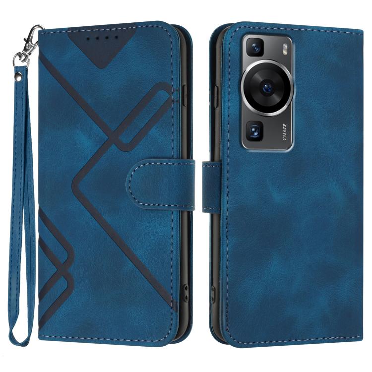 Line Pattern Skin Feel Leather Phone Case, For Huawei Mate 70 Pro / Mate 70 Pro+, For Huawei Mate 70, For Huawei nova Y72, For Huawei nova 12 Pro / nova 12 Ultra, For Huawei Enjoy 70, For Huawei P60 / P60 Pro, For Huawei Enjoy 50 Pro / nova Y90��������...