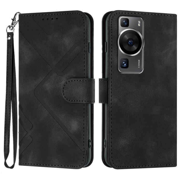 Line Pattern Skin Feel Leather Phone Case, For Huawei Mate 70 Pro / Mate 70 Pro+, For Huawei Mate 70, For Huawei nova Y72, For Huawei nova 12 Pro / nova 12 Ultra, For Huawei Enjoy 70, For Huawei P60 / P60 Pro, For Huawei Enjoy 50 Pro / nova Y90��������...