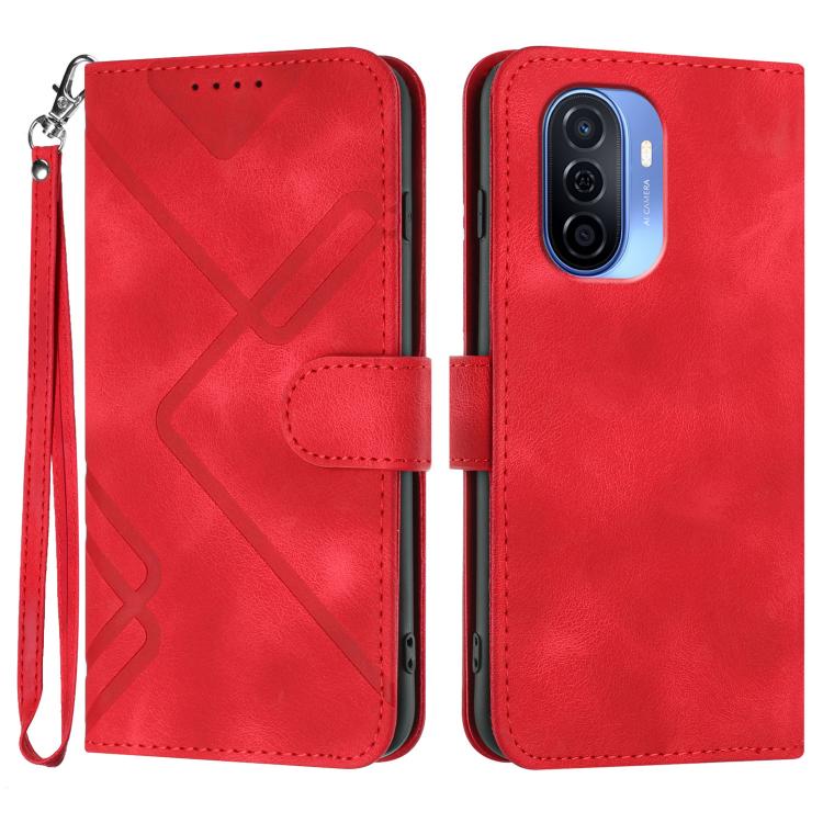 Line Pattern Skin Feel Leather Phone Case, For Huawei Mate 70 Pro / Mate 70 Pro+, For Huawei Mate 70, For Huawei nova Y72, For Huawei nova 12 Pro / nova 12 Ultra, For Huawei Enjoy 70, For Huawei P60 / P60 Pro, For Huawei Enjoy 50 Pro / nova Y90��������...
