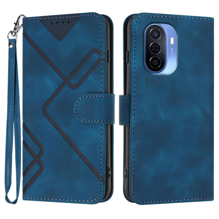 Line Pattern Skin Feel Leather Phone Case, For Huawei Mate 70 Pro / Mate 70 Pro+, For Huawei Mate 70, For Huawei nova Y72, For Huawei nova 12 Pro / nova 12 Ultra, For Huawei Enjoy 70, For Huawei P60 / P60 Pro, For Huawei Enjoy 50 Pro / nova Y90��������...
