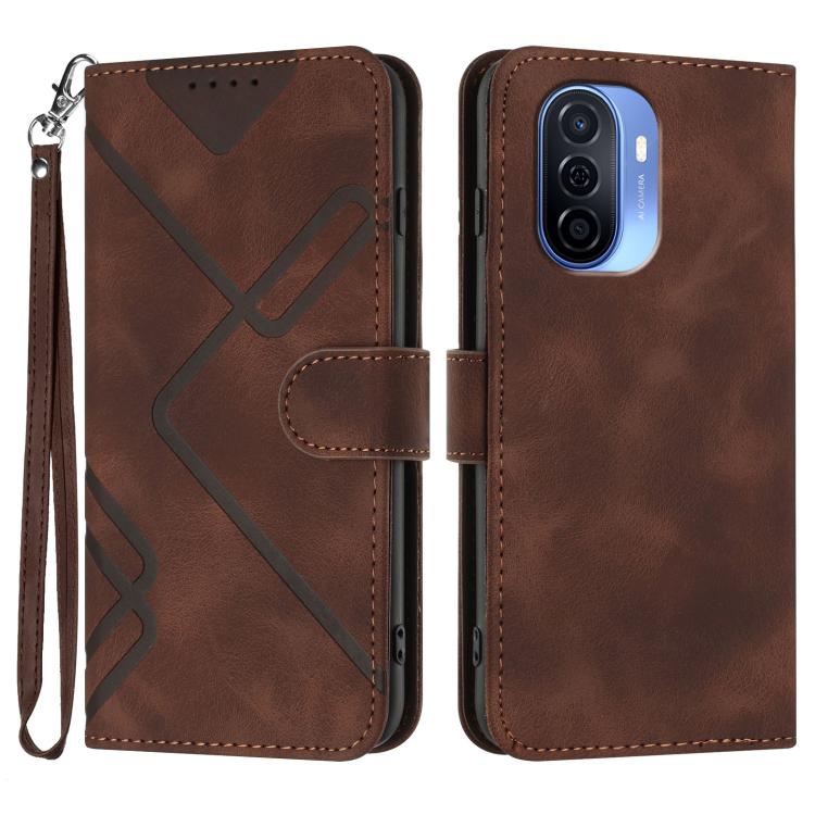 Line Pattern Skin Feel Leather Phone Case, For Huawei Mate 70 Pro / Mate 70 Pro+, For Huawei Mate 70, For Huawei nova Y72, For Huawei nova 12 Pro / nova 12 Ultra, For Huawei Enjoy 70, For Huawei P60 / P60 Pro, For Huawei Enjoy 50 Pro / nova Y90��������...