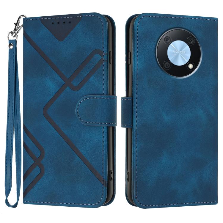 Line Pattern Skin Feel Leather Phone Case, For Huawei Mate 70 Pro / Mate 70 Pro+, For Huawei Mate 70, For Huawei nova Y72, For Huawei nova 12 Pro / nova 12 Ultra, For Huawei Enjoy 70, For Huawei P60 / P60 Pro, For Huawei Enjoy 50 Pro / nova Y90��������...