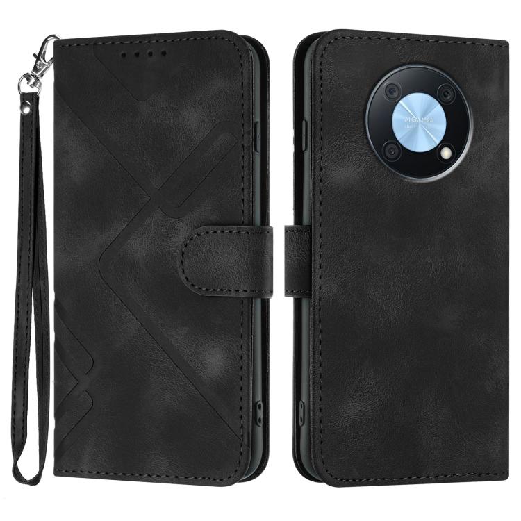Line Pattern Skin Feel Leather Phone Case, For Huawei Mate 70 Pro / Mate 70 Pro+, For Huawei Mate 70, For Huawei nova Y72, For Huawei nova 12 Pro / nova 12 Ultra, For Huawei Enjoy 70, For Huawei P60 / P60 Pro, For Huawei Enjoy 50 Pro / nova Y90��������...