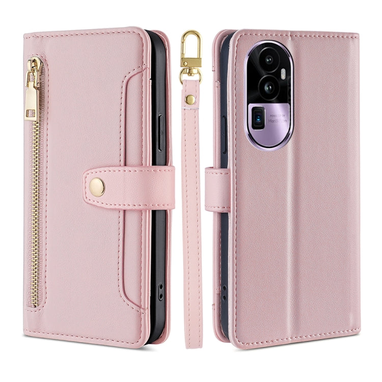 Sheep Texture Cross-body Zipper Wallet Leather Phone Case, For OPPO Reno13 F 5G / 4G, For OPPO A3 5G India, For OPPO Reno12 F 5G, For OPPO A3 Pro 5G India, For OPPO Reno12 5G Global, For OPPO A60 4G Global, For OPPO Reno11 F 5G, For OPPO Find X7 5G����...