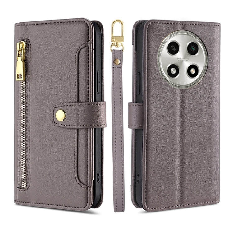 Sheep Texture Cross-body Zipper Wallet Leather Phone Case, For OPPO Reno13 F 5G / 4G, For OPPO A3 5G India, For OPPO Reno12 F 5G, For OPPO A3 Pro 5G India, For OPPO Reno12 5G Global, For OPPO A60 4G Global, For OPPO Reno11 F 5G, For OPPO Find X7 5G����...