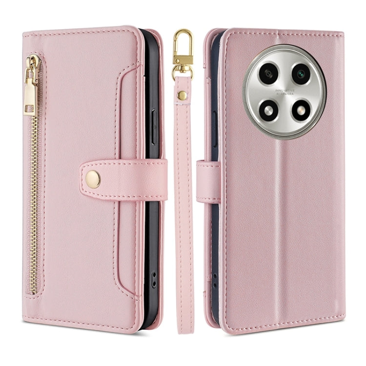 Sheep Texture Cross-body Zipper Wallet Leather Phone Case, For OPPO Reno13 F 5G / 4G, For OPPO A3 5G India, For OPPO Reno12 F 5G, For OPPO A3 Pro 5G India, For OPPO Reno12 5G Global, For OPPO A60 4G Global, For OPPO Reno11 F 5G, For OPPO Find X7 5G����...