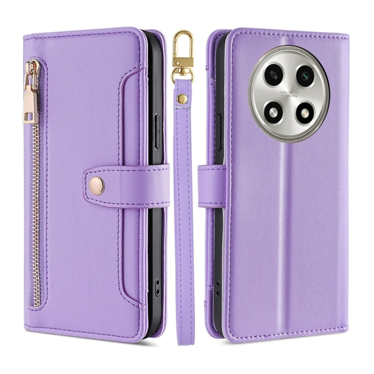 Sheep Texture Cross-body Zipper Wallet Leather Phone Case, For OPPO Reno13 F 5G / 4G, For OPPO A3 5G India, For OPPO Reno12 F 5G, For OPPO A3 Pro 5G India, For OPPO Reno12 5G Global, For OPPO A60 4G Global, For OPPO Reno11 F 5G, For OPPO Find X7 5G����...