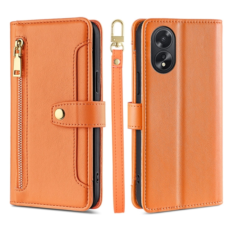 Sheep Texture Cross-body Zipper Wallet Leather Phone Case, For OPPO Reno13 F 5G / 4G, For OPPO A3 5G India, For OPPO Reno12 F 5G, For OPPO A3 Pro 5G India, For OPPO Reno12 5G Global, For OPPO A60 4G Global, For OPPO Reno11 F 5G, For OPPO Find X7 5G����...