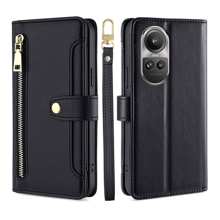 Sheep Texture Cross-body Zipper Wallet Leather Phone Case, For OPPO Reno13 F 5G / 4G, For OPPO A3 5G India, For OPPO Reno12 F 5G, For OPPO A3 Pro 5G India, For OPPO Reno12 5G Global, For OPPO A60 4G Global, For OPPO Reno11 F 5G, For OPPO Find X7 5G����...