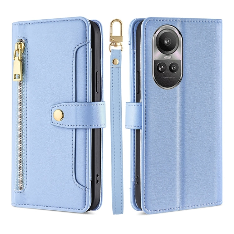 Sheep Texture Cross-body Zipper Wallet Leather Phone Case, For OPPO Reno13 F 5G / 4G, For OPPO A3 5G India, For OPPO Reno12 F 5G, For OPPO A3 Pro 5G India, For OPPO Reno12 5G Global, For OPPO A60 4G Global, For OPPO Reno11 F 5G, For OPPO Find X7 5G����...