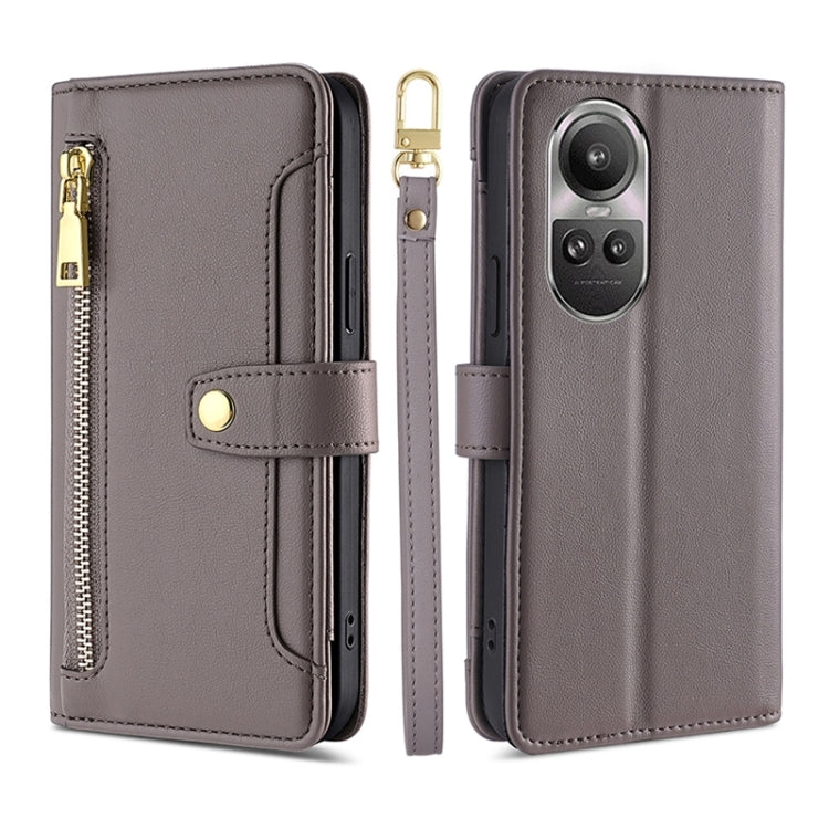 Sheep Texture Cross-body Zipper Wallet Leather Phone Case, For OPPO Reno13 F 5G / 4G, For OPPO A3 5G India, For OPPO Reno12 F 5G, For OPPO A3 Pro 5G India, For OPPO Reno12 5G Global, For OPPO A60 4G Global, For OPPO Reno11 F 5G, For OPPO Find X7 5G����...