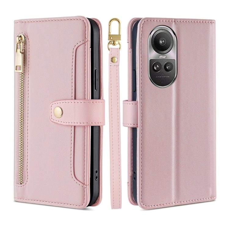 Sheep Texture Cross-body Zipper Wallet Leather Phone Case, For OPPO Reno13 F 5G / 4G, For OPPO A3 5G India, For OPPO Reno12 F 5G, For OPPO A3 Pro 5G India, For OPPO Reno12 5G Global, For OPPO A60 4G Global, For OPPO Reno11 F 5G, For OPPO Find X7 5G����...