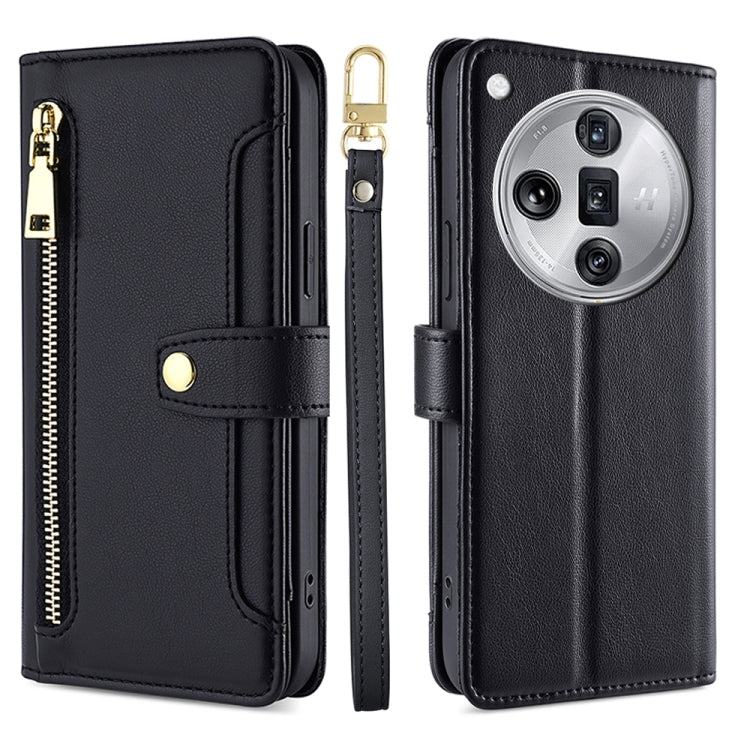 Sheep Texture Cross-body Zipper Wallet Leather Phone Case, For OPPO Reno13 F 5G / 4G, For OPPO A3 5G India, For OPPO Reno12 F 5G, For OPPO A3 Pro 5G India, For OPPO Reno12 5G Global, For OPPO A60 4G Global, For OPPO Reno11 F 5G, For OPPO Find X7 5G����...