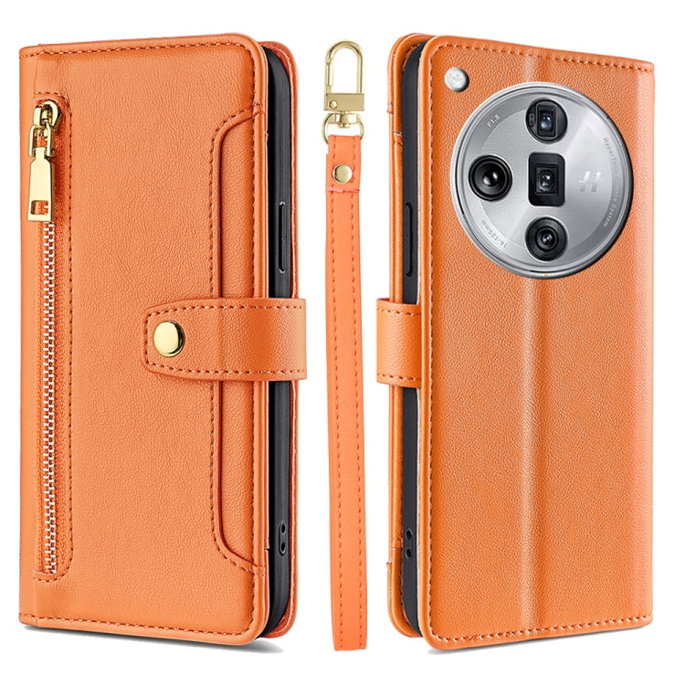 Sheep Texture Cross-body Zipper Wallet Leather Phone Case, For OPPO Reno13 F 5G / 4G, For OPPO A3 5G India, For OPPO Reno12 F 5G, For OPPO A3 Pro 5G India, For OPPO Reno12 5G Global, For OPPO A60 4G Global, For OPPO Reno11 F 5G, For OPPO Find X7 5G����...