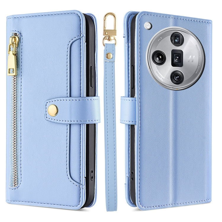 Sheep Texture Cross-body Zipper Wallet Leather Phone Case, For OPPO Reno13 F 5G / 4G, For OPPO A3 5G India, For OPPO Reno12 F 5G, For OPPO A3 Pro 5G India, For OPPO Reno12 5G Global, For OPPO A60 4G Global, For OPPO Reno11 F 5G, For OPPO Find X7 5G����...